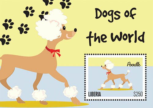 Liberia 2012 - DOGS OF THE WORLD - Souvenir Stamp Sheet - Scott #2817 - MNH