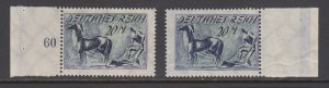 Germany Sc 196, 196b, MNH. 1922 20m Plowing, normal & inverted background, fresh