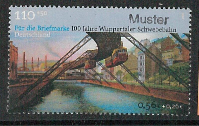 60812 -  GERMANY - STAMP with MUNSTER overprint 2001 -   SPECIMEN - TRAIN