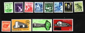 D3-Nigeria-Scott#101-13,ex#112-Unused NH definitive set-1961