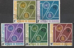 Burundi  1963  Scott No. 57-61  (O)  Complet