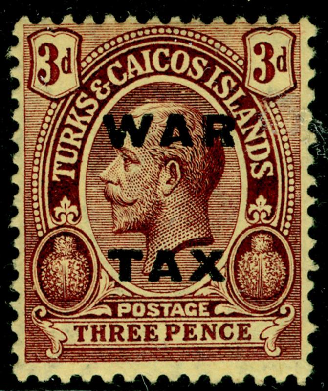 TURKS AND CAICOS ISLANDS SG147, 3d purple/yellow, LH MINT.