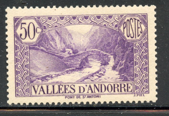 Andorra,  French # 38, Mint Hinge Remain. CV $ 6.50
