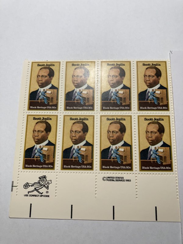 Scott 2044 from RL sheet Zip & USPS blocks 8 stamps M NH OG ach