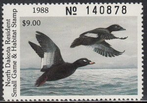 USA North Dakota MNH Waterfowl  Ducks  Jaffe ND7  Value  $ 15.00