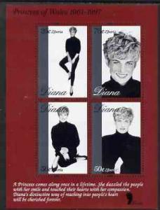 Liberia 1997 Princess Diana Memorial perf sheetlet contai...