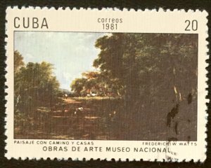 CUBA Sc# 2383 NATIONAL MUSEUM PAINTINGS art artwork  20c 1981 used cto