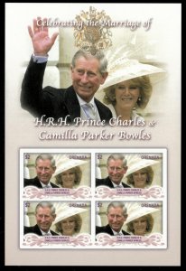 Grenada 2005 - Prince Charles - Sheet of 4 IMPERF Stamps - Scott #3534 - MNH