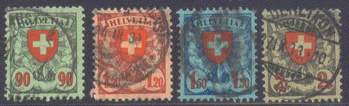 Switzerland  200-3 Used 1924 Definitives CV $21.25