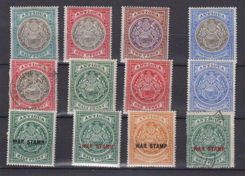 Antigua KEVII/KGV Unchecked Collection Of 12 MH/VFU BP2982