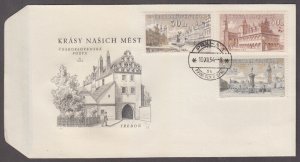 CZECHOSLOVAKIA Sc #673-5  FDC with THREE ARCHITECTURE MASTERPIECES