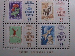 ​HUNGARY-1965 STAMP DAY MNH S/S-VERY FINE WE SHIP TO WORLD WIDE-WE COMBINED