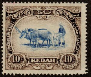 Malaya - Kedah  #10, Mint LH, CV $2.75