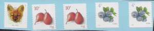 US #5743,5039,5653 - Fox, Red Pears, Blueberries.  used.    Nice.