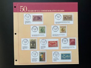 1960 50 YEARS OF U.S. COMMEMORATIVE STAMP Albums Panel of stamps