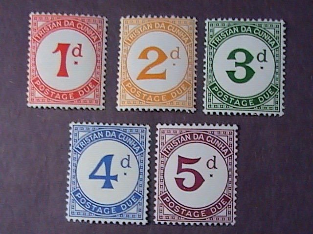 TRISTAN DA CUNHA # J1-J5-MINT/HINGED--POSTAGE DUE--COMPLETE SET-1957(#2)