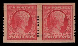 MOMEN: US #368 PAIR SCHERMACK TYPE I MINT OG LH PSE CERT LOT #85877