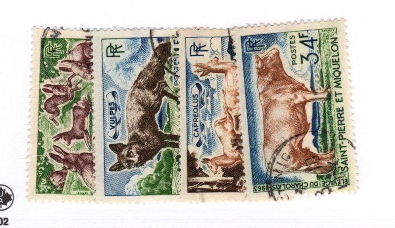 Saint Pierre and Miquelon #370-373 Used - Stamp - CAT VALUE $13.55