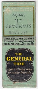 Canada Revenue 1/5¢ Excise Tax Matchbook THE GENERAL TIRE