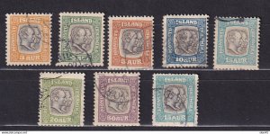 Iceland  19007-8 2 Kings Official  short set (-16a) used 15551