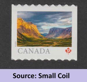 Canada 3429 Far & Wide Torngat Mountains Park P small coil single MNH 2024