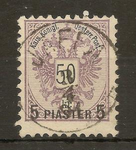 Austria PO's in Turkey 1888 5pi on 50k SG26 Fine Used Cat£31