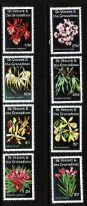 D3-St. Vincent-Scott#2035-42-Unused NH set-Orchids-Flowers-1