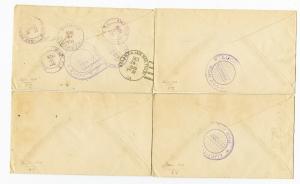 Suriname 1929 Cover Lot of 4 Most Back Stamped