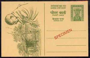 India 1969 Gandhi Centenary 10p postal stationery card (G...