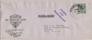 Singapore Straits Settlements 2c KGVI 1940 Singapore Printed matter Wrapper t...