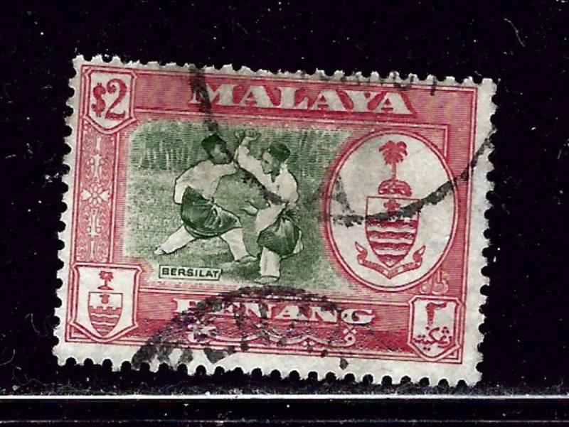 Malaya-Penang 65 Used 1960 issue few nibbed perfs at top