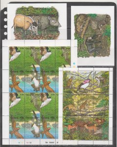 1995	Guyana	wildlife animals birds monkeys etc 2klb+2s/s MNH	167