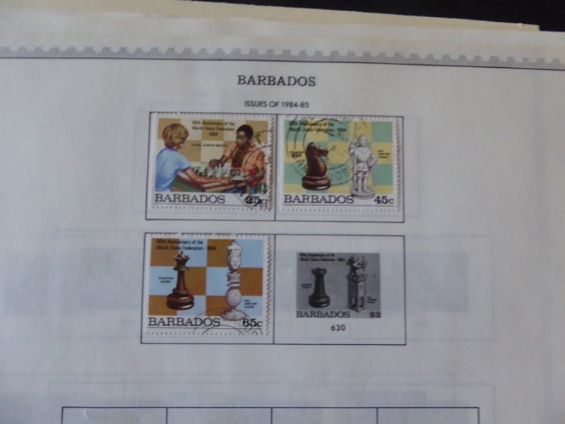 Barbados 1852-1992 Stamp Collection on Scott Album Pages