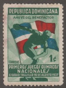 Dominican Republic 326 Discus Thrower & Flag 1937