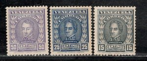 VENEZUELA SC# 255A-255C F/MNG