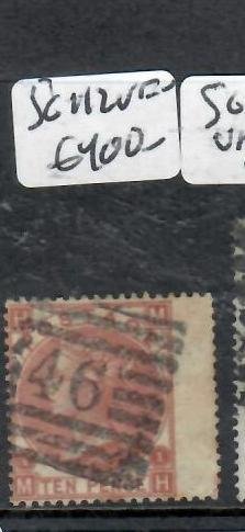 GREAT BRITAIN QV 10D     SG 112  #46  CANCEL     VFU          P0731B H