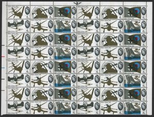 GB 1965 Battle of Britian 4d phosphor block of 48 (folded) unmounted mint incl