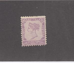 PRINCE EDWARD ISLAND # 8 FVF-MNG 9d VIOLET CAT VALUE $100