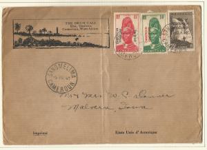 CAMEROON FRENCH 1941  COVER SANGMELIMA TO USA 