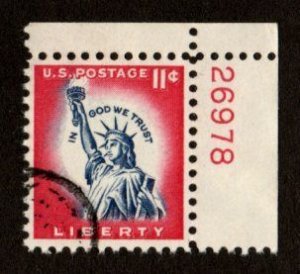 United States #1044A used single plate number 26978