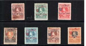 Siam (Thailand) 1920 MNH Sc B24-30 NOT expertized