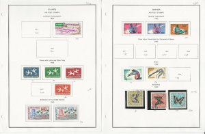 Guinea Stamp Collection on 19 Steiner Pages, 1959-82 Air Post, JFZ