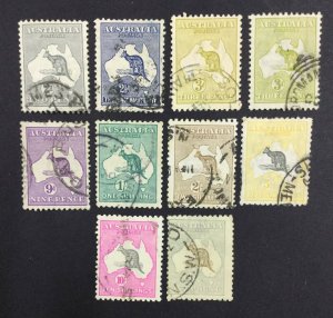 MOMEN: AUSTRALIA SG #35/44 1915-27 KANGAROOS USED £2,100 LOT #62197