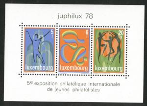 Luxembourg Scott 608 MNH** 1978 Philatelic Expo sheet