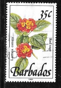 Barbados 758A: 35c Red Sage, used, VF