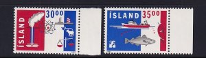 Iceland   #752-753    MNH 1992   export trade and commerce