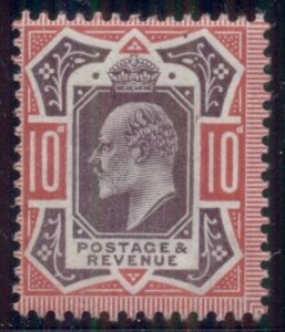 GREAT BRITAIN #137 10p carmine & dull purple hinged Scott $100.00