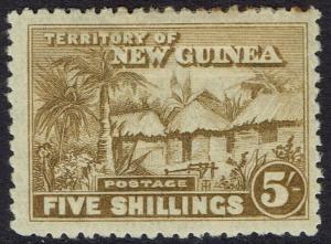 NEW GUINEA 1925 HUT 5/- 