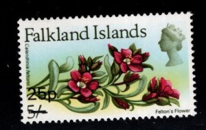 Falkland  Islands Scott 209 MNH** 1971 P denominated surcharged stamp