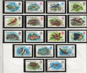 BERMUDA Sc 363-79 NH ISSUE OF 1978 - BIRDS-SEA LIFE